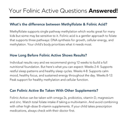 FolinicActive™ Kids Folinic Acid + B12 Drops