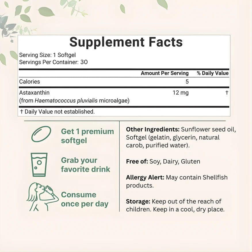Extra Strength Astaxanthin softgels (12mg)