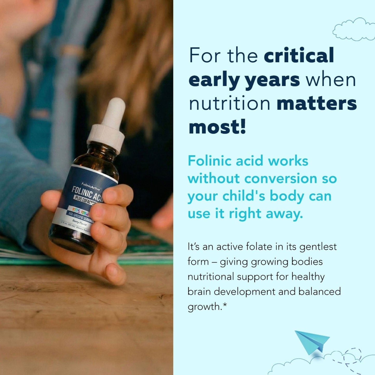 FolinicActive™ Kids Folinic Acid + B12 Drops