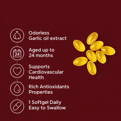 Odorless Aged Garlic Extract — Heart & Cholesterol Support Softgels